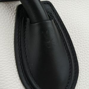Pre-owned Celine Luggage Mini Shopper Black×white Leather handbag | stylenewstar