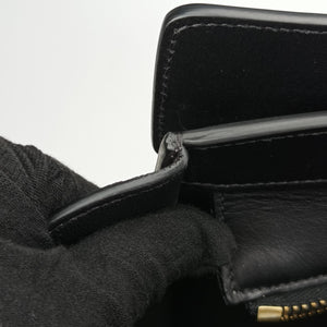 Pre-owned Celine Luggage Mini Shopper Black×white Leather handbag | stylenewstar