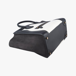 Pre-owned Celine Luggage Mini Shopper Black×white Leather handbag | stylenewstar