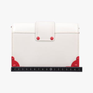 Secondhand Prada Cahier Heart and Flower White×red leather shoulderbag | stylenewstar