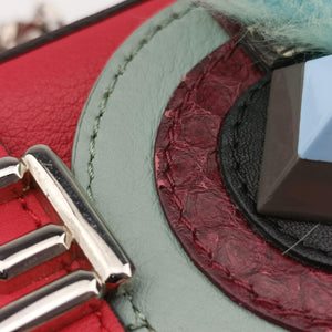 Pre-owned Fendi Micro Monster Double Baguette Multicolour Leather 8M0371 shoulderbag | stylenewstar