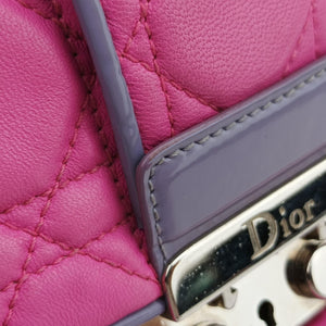 Secondhand Christian Dior Miss Dior Cannage New Lock Pink lambskin shoulderbag | stylenewstar