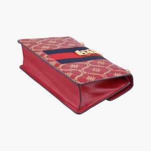 Pre-owned Gucci Sylvie red×Multicolour Leather 524405 shoulderbag | stylenewstar