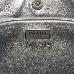 Pre-owned Prada Cleo Silver Enamel 1BC499 shoulderbag | stylenewstar