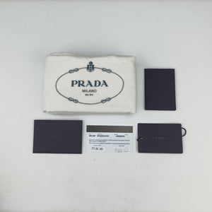 Pre-owned Prada Cleo Silver Enamel 1BC499 shoulderbag | stylenewstar