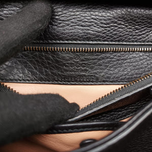 Pre-owned Gucci Bamboo Fringe Black Leather 347099 shoulderbag | stylenewstar