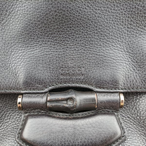 Pre-owned Gucci Bamboo Fringe Black Leather 347099 shoulderbag | stylenewstar