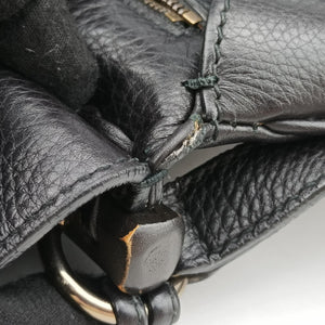 Pre-owned Gucci Bamboo Fringe Black Leather 347099 shoulderbag | stylenewstar