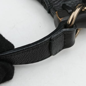 Pre-owned Gucci Bamboo Fringe Black Leather 347099 shoulderbag | stylenewstar