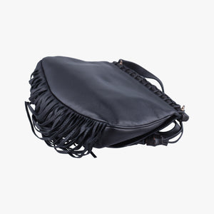 Pre-owned Gucci Bamboo Fringe Black Leather 347099 shoulderbag | stylenewstar