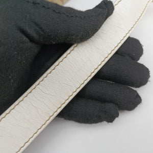 Pre-owned Fendi Chef Pocket Beige x White canvas 8BR464 handbag | stylenewstar