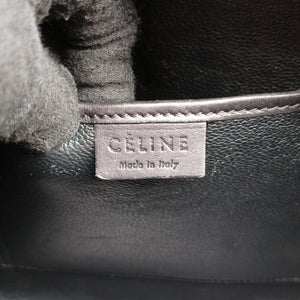 Pre-owned Celine luggage nano shopper Beige×black×brown leather shoulderbag | stylenewstar