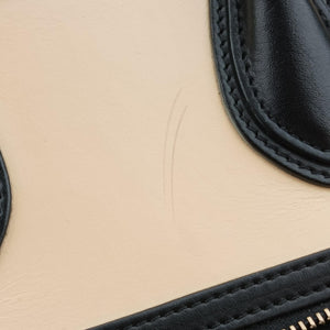 Pre-owned Celine luggage nano shopper Beige×black×brown leather shoulderbag | stylenewstar
