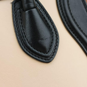 Pre-owned Celine luggage nano shopper Beige×black×brown leather shoulderbag | stylenewstar