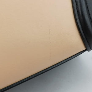 Pre-owned Celine luggage nano shopper Beige×black×brown leather shoulderbag | stylenewstar