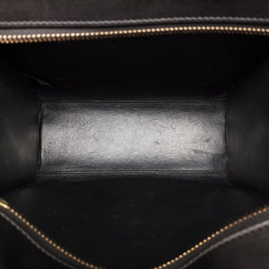 Pre-owned Celine luggage nano shopper Beige×black×brown leather shoulderbag | stylenewstar