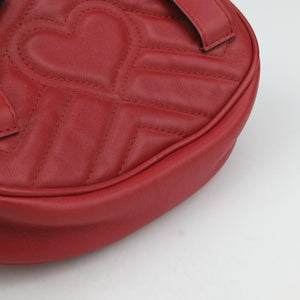 Vintage Gucci GG Marmont Red leather 476434 bum bag/waist bag | stylenewstar