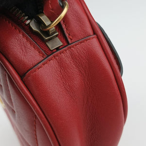 Vintage Gucci GG Marmont Red leather 476434 bum bag/waist bag | stylenewstar