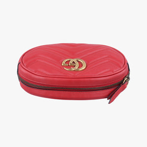 Vintage Gucci GG Marmont Red leather 476434 bum bag/waist bag | stylenewstar