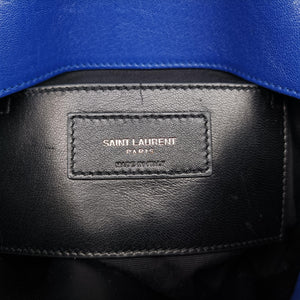 Pre-owned Yves Saint Laurent COLLEGE Blue leather 428056 shoulderbag | stylenewstar