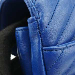 Pre-owned Yves Saint Laurent COLLEGE Blue leather 428056 shoulderbag | stylenewstar