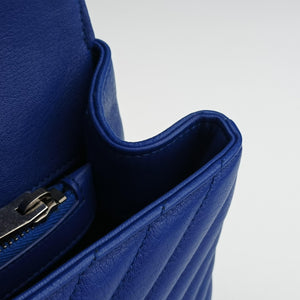 Pre-owned Yves Saint Laurent COLLEGE Blue leather 428056 shoulderbag | stylenewstar