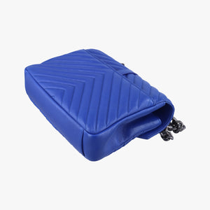 Pre-owned Yves Saint Laurent COLLEGE Blue leather 428056 shoulderbag | stylenewstar