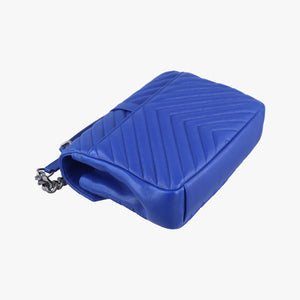 Pre-owned Yves Saint Laurent COLLEGE Blue leather 428056 shoulderbag | stylenewstar