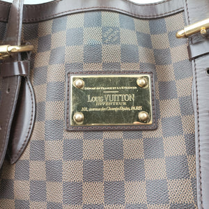 Secondhand Louis Vuitton HAMPSTEAD GM EBENE Damier Canvas N51203 shoulderbag | stylenewstar