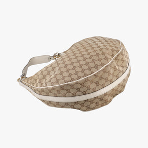 Pre-owned Gucci GG Twins Hobo WhitexBeide canvas 232945 shoulderbag | stylenewstar