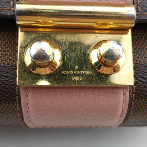 Pre-owned Louis Vuitton Wight EBENE×Magnolia Damier Canvas×Taurillon Leather N64418 shoulderbag | stylenewstar