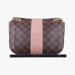 Pre-owned Louis Vuitton Wight EBENE×Magnolia Damier Canvas×Taurillon Leather N64418 shoulderbag | stylenewstar