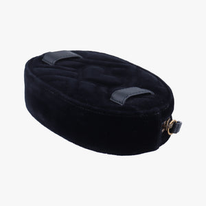 Vintage Gucci GG Marmont Black velour 476434 bum bag/waist bag | stylenewstar