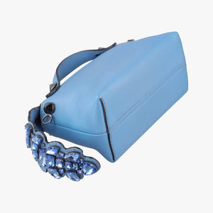 Pre-owned Fendi By the Way Blue Leather 8BL133 shoulderbag | stylenewstar