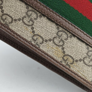 Vintage Gucci Ophidia GG Supreme Mini Beige x Red x Green PVC coated canvas 625757 shoulderbag | stylenewstar