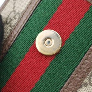 Vintage Gucci Ophidia GG Supreme Mini Beige x Red x Green PVC coated canvas 625757 shoulderbag | stylenewstar