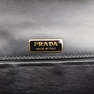 Pre-owned Prada Animalier Cahier Lions Head Black Leather 1BD089 shoulderbag | stylenewstar