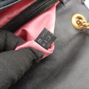 Secondhand Gucci GG Marmont Black×Multicolour velour 443496 shoulderbag | stylenewstar
