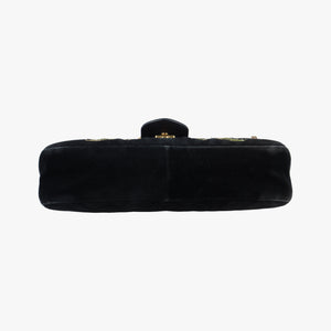 Secondhand Gucci GG Marmont Black×Multicolour velour 443496 shoulderbag | stylenewstar