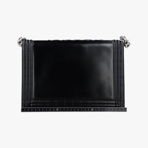 Vintage Chanel BOY CHANEL Black Patent A67021 shoulderbag | stylenewstar