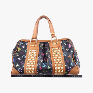 Pre-owned Louis Vuitton COURTNEY MM Noir Monogram Multicolor M45642 handbag | stylenewstar