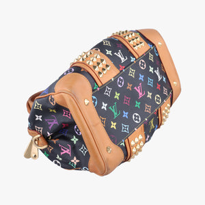 Pre-owned Louis Vuitton COURTNEY MM Noir Monogram Multicolor M45642 handbag | stylenewstar