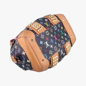 Pre-owned Louis Vuitton COURTNEY MM Noir Monogram Multicolor M45642 handbag | stylenewstar