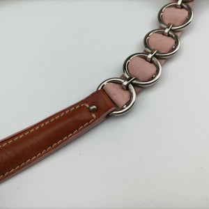 Pre-owned Christian Dior Romantique Trotter Beige x White x Pink PVC Coated Canvas x leather shoulderbag | stylenewstar