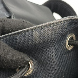 Pre-owned Gucci GG Supreme Black x Gray x Navy x Red PVC coated canvas×Leather 495563 backpack/rucksack | stylenewstar