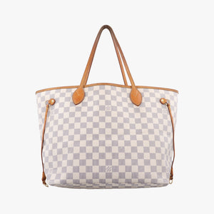Secondhand Louis Vuitton NEVERFULL MM Azur Damier Canvas N51107 shoulderbag | stylenewstar
