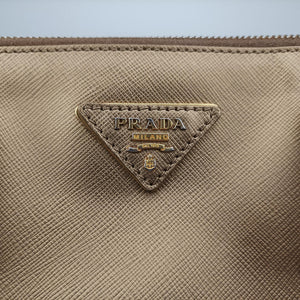 Pre-owned Prada Galleria Golden SAFFIANO Leather BN2274 shoulderbag | stylenewstar