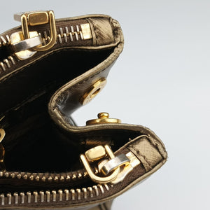 Pre-owned Prada Galleria Golden SAFFIANO Leather BN2274 shoulderbag | stylenewstar