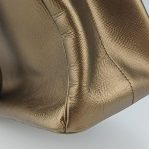 Pre-owned Prada Galleria Golden SAFFIANO Leather BN2274 shoulderbag | stylenewstar