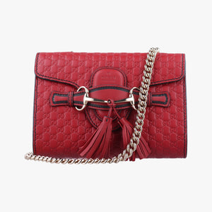 Secondhand Gucci Emily Red Leather 449636 shoulderbag | stylenewstar